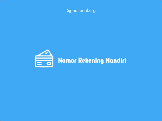 Nomor Rekening Mandiri